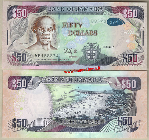 Jamaica 50 dollars 01-06-2017 (2018) hybrid unc