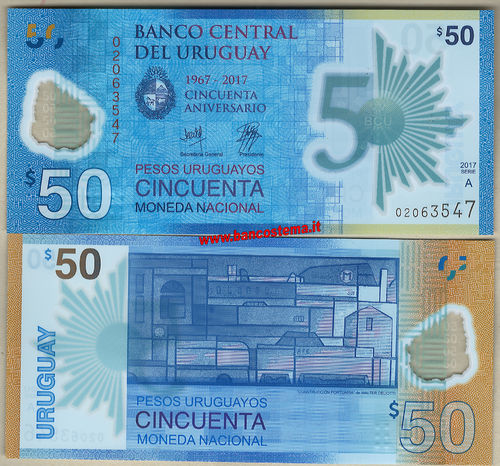 Uruguay P100 50 Pesos Uruguayanos commemorativa 2017 (2018) unc