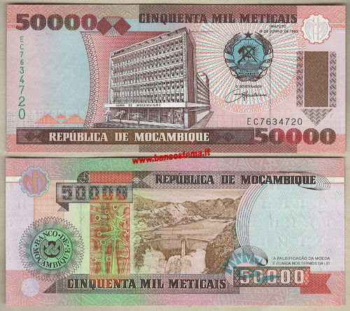 Mozambique P138 50.000 Meticais 16.06.1993 unc