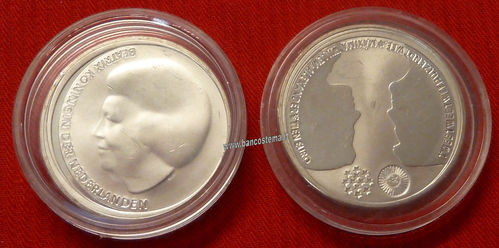 Olanda 10 euro 2002 commemorativa Matrimonio reale di Willem-Alexander e Maxima argento unc
