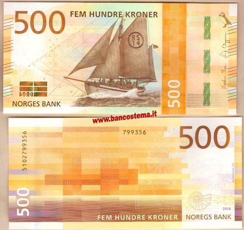 Norway 500 Kroner 2017 (2018) unc