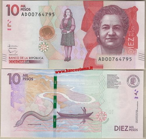 Colombia 10.000 Pesos  02.08.2016 (2018) unc