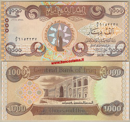 Iraq 1.000 Dinars 2018 unc