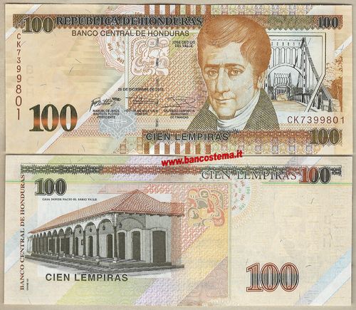 Honduras 100 Lempiras 28.12.2016 (2018) unc