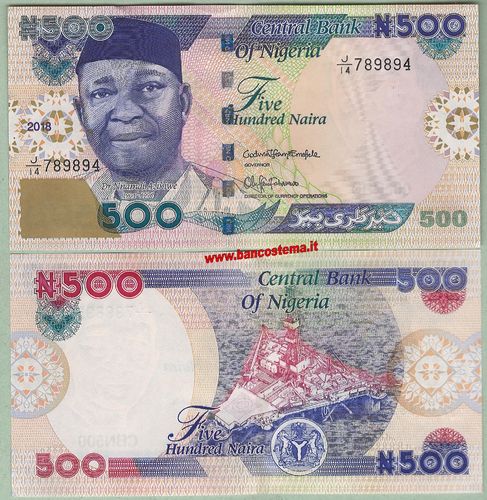 Nigeria 500 Naira 2018 unc