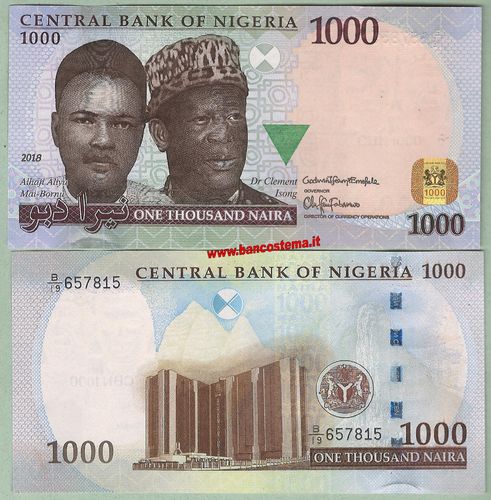 Nigeria P36p 1.000 Naira 2018 unc