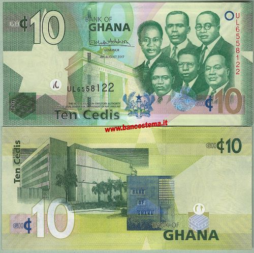 Ghana 10 Cedis 04.08.2017 unc
