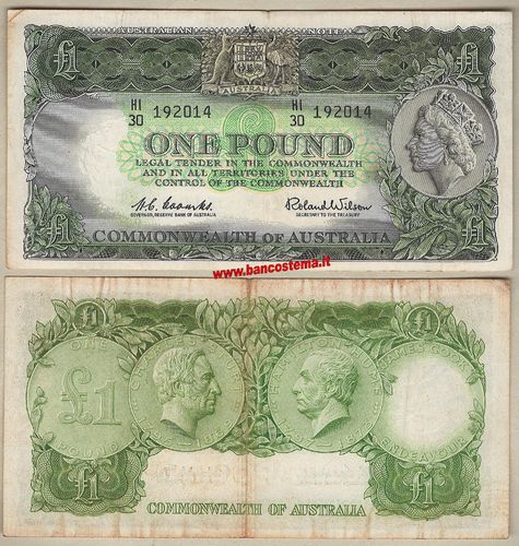 Australia P34 1 Dollar nd 1961-65 vf