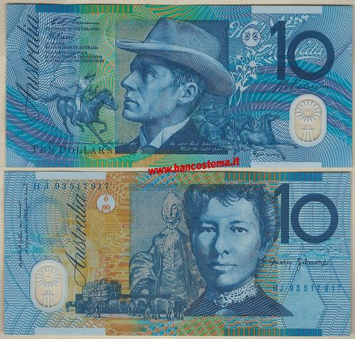 Australia P52a 10 Dollars nd 1993 polymer gvf