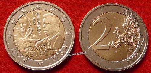Lussemburgo 2 euro commemorativo  175° anniversario della morte del granduca Guglielmo I 2018 FDC