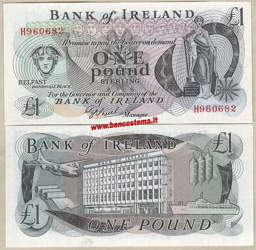 Northern Ireland P65 1 Pound nd (1980's) unc