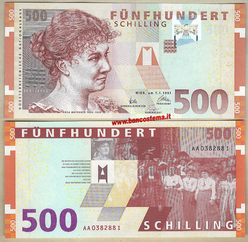 Austria P154 500 Schilling 01.01.1997 unc