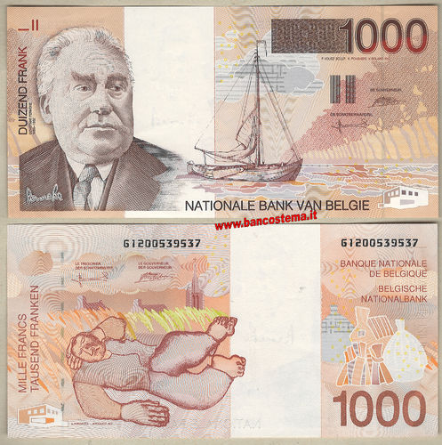 Belgium P150 1.000 Francs 2001 aunc