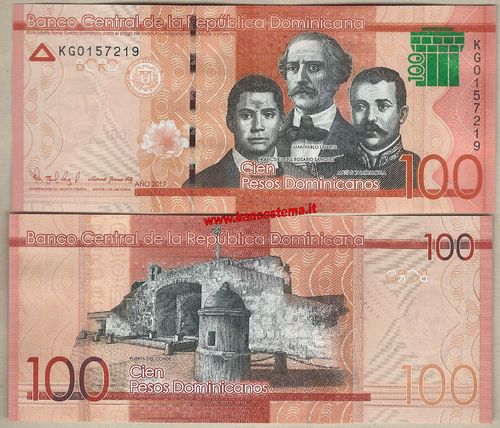 Dominicana 100 Pesos Dominicanos 2017 unc