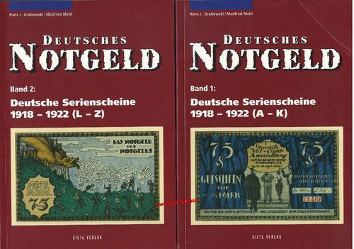 catalogo Deutsches notgeld Band 1+2 1918-1922 Notgeld Tedeschi