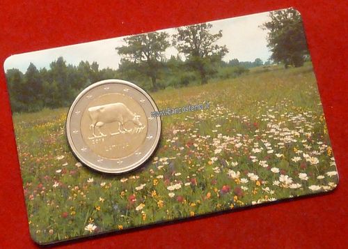 Lettonia 2 euro commemorativo "Settore agro-alimentare in Lettonia" 2016 coincard fdc