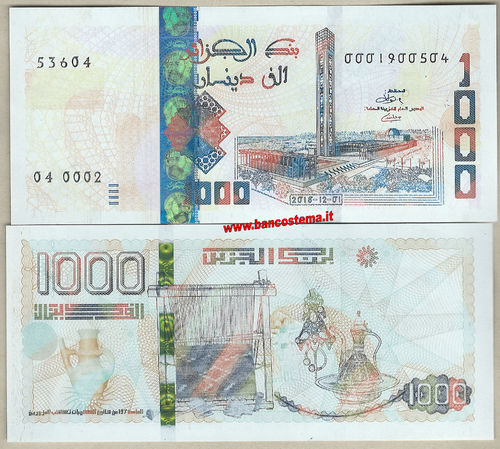 Algeria 1.000 Dinars 01.12.2018 unc