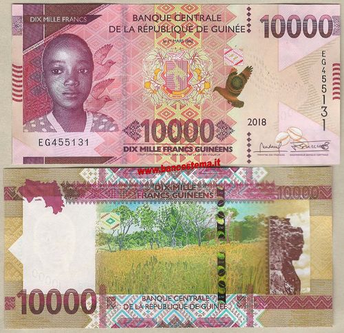 Guinea 10.000 Francs 2018 unc