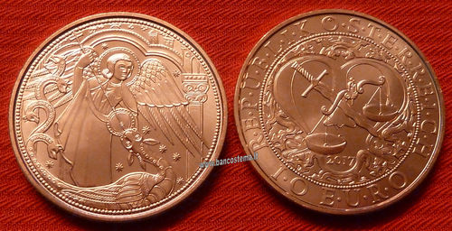 Austria 10 euro commemorativo KM3267 2017 "arcangelo Michele" fdc