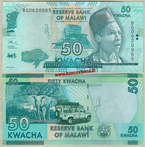 Malawi P64d 50 Kwacha 01.01.2017 unc