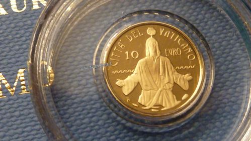 Vaticano 10 euro 2019 proof Commemorativo il battesimo oro