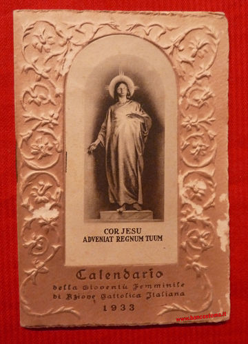 Calendarietto della Gioventù femminile di Azione Cattolica Italiana 1933