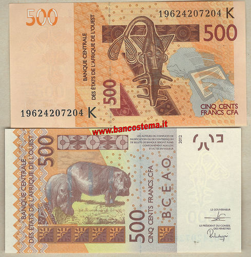 Senegal 500 Francs 2019 unc W.A.S let.K