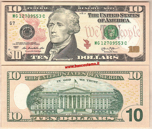 Usa  P540 10 Dollars "G7" Chicago 2013 unc