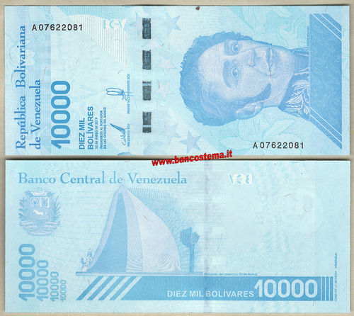 Venezuela 10.000 Bolivares 22.01.2019 unc