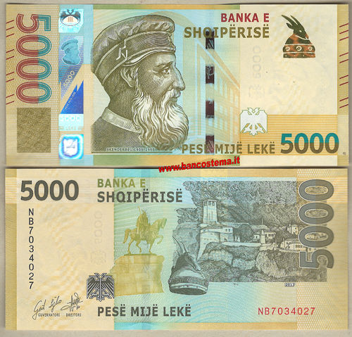 Albania 5.000 Leke 2017 (2019) unc