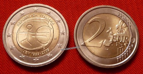 Italia 2 euro commemorativo 2009 10º anniversario dell'Unione Economica e Monetaria  FDC