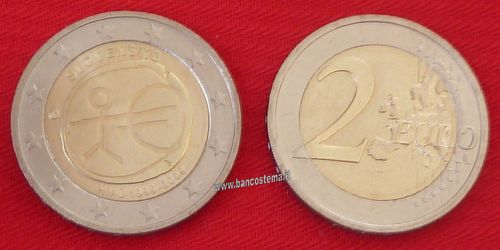Slovacchia 2 euro commemorativo 2009 10º anniversario dell'Unione Economica e Monetaria FDC