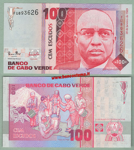 Cape Verde P57 100 Escudos 20.01.1989 unc