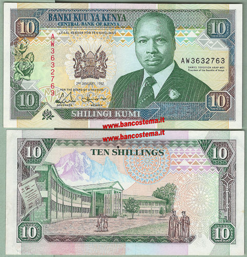 Kenya P24d 10 Shilingi 02.01.1992 unc