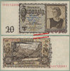 GERMANY - Reichsbank P185 20 Reichsmark 16.06.1939 ef/au