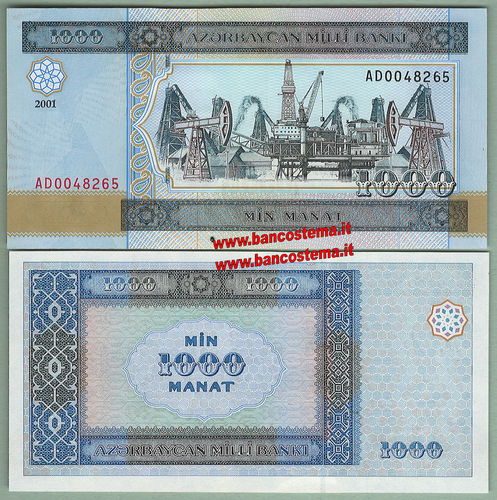 Azerbaijan P23 1.000 Manat 2001 unc