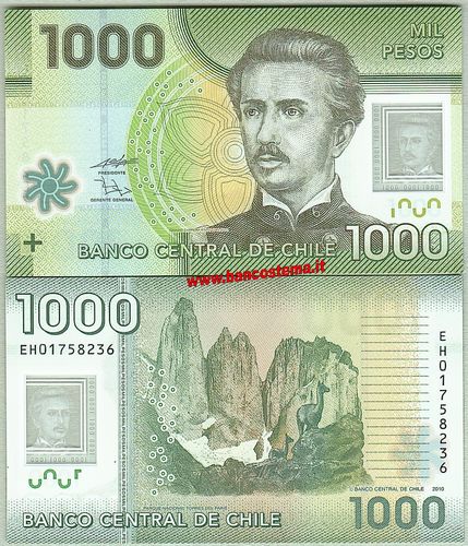 Chile P161a 1.000 Pesos 2010 polymer unc