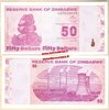 Zimbabwe P96 50 Dollars 2009 unc