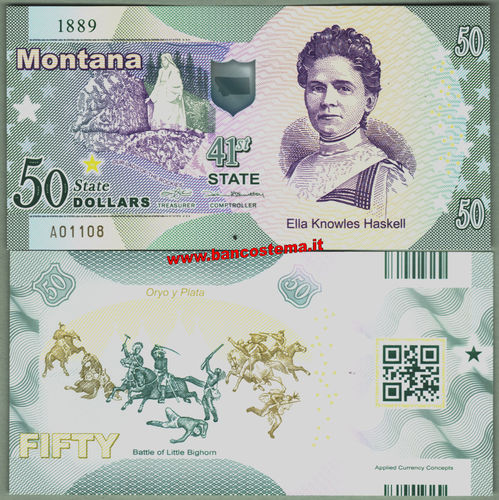 Usa 50 dollars Montana 41th State Polymer unc