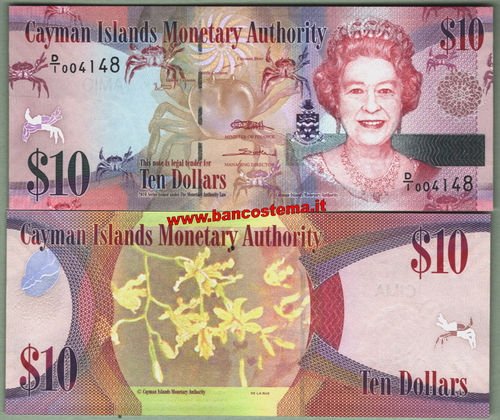 Cayman Islands P40a 10 dollars 2010 D/1 unc