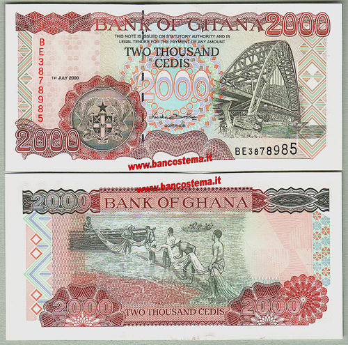 Ghana P33e 2.000 Cedis 01.07.2000 unc