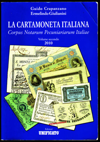 La carta moneta italiana - volume secondo 2010 - nuovo copertina davanti con una piega