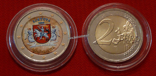 Lituania 2 euro commemorativo Aukštaitija 2020 fdc COLOR