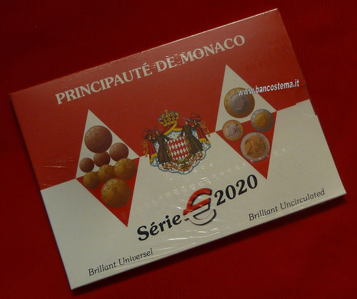 Monaco serie zecca 2020 8 valori BU