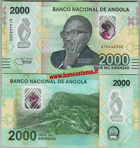 Angola 2.000 Kwanzas 2020 polymer unc