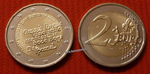 Slovenia 2 euro commemorativo 2020 500º anniversario della nascita di Adam Bohorič FDC