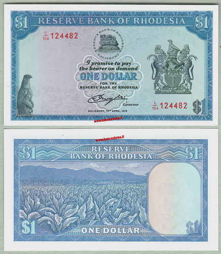 Rhodesia P34c 1 Dollar 18.04.1978 unc