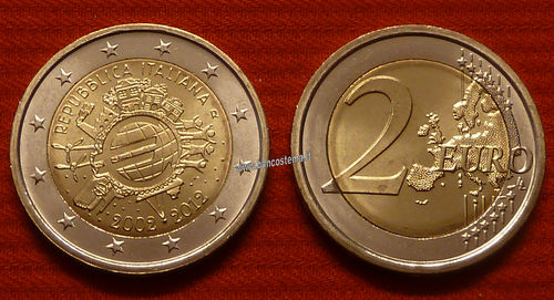 Italia 2 euro 2012 commemorativo 10° anniversario dell'euro fdc