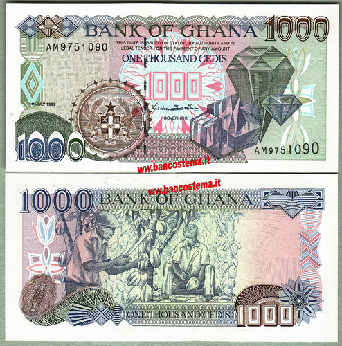 Ghana P32d 1.000 Cedis 01.09.1999 unc