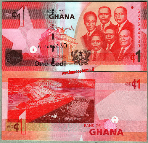 Ghana P37f 1 Cedi 01.07.2015 unc